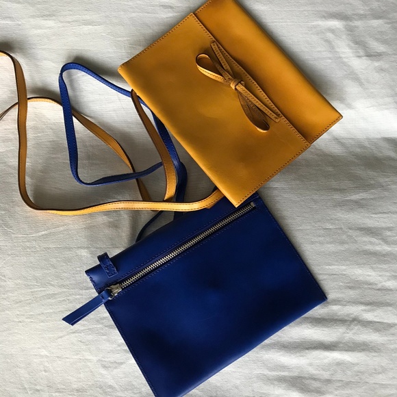 GAP Leather Crossbody Bags | (1) Blue (1) Mustard Yellow - Picture 11 of 14